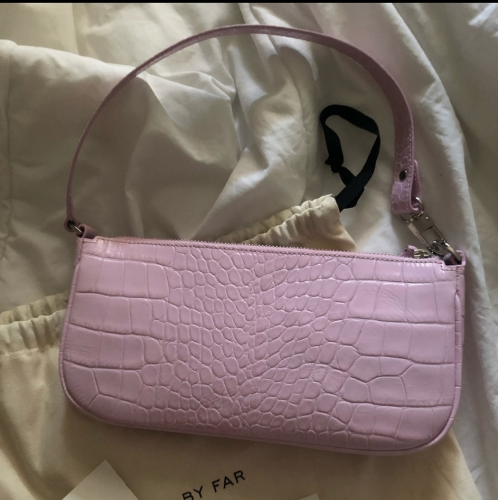 BY FAR Rachel Pink Croco Bag 👛 - Picture 2 of 9